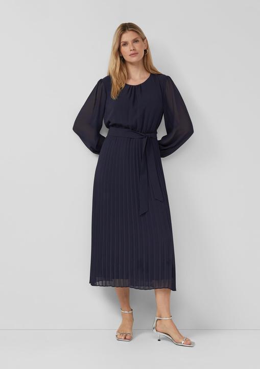 Image du produit s.Oliver Kleid Midi-Chiffonkleid mit Plissee und Bindegürtel (46)