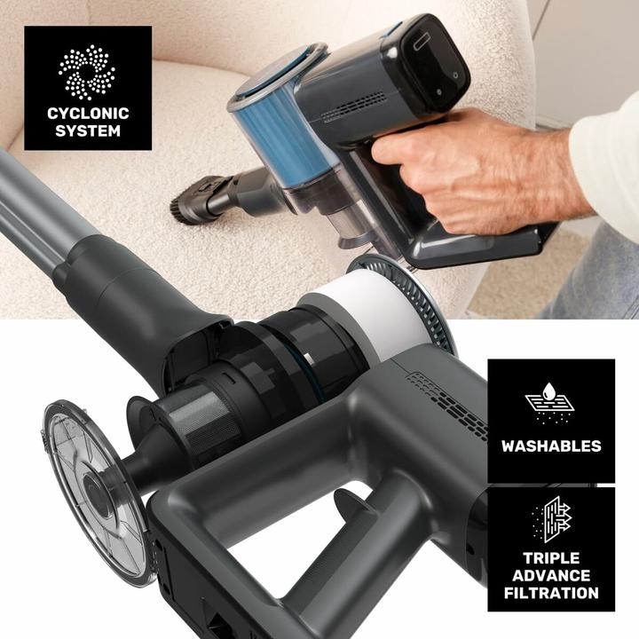 Image du produit Taurus Aspirateur sans fil à batterie amovible, 180 W, 35 min autonomie, filtre HEPA, turbo-brosse