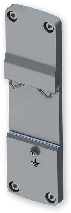 Actual product image Teltonika TSW1 rear panel with DIN rail