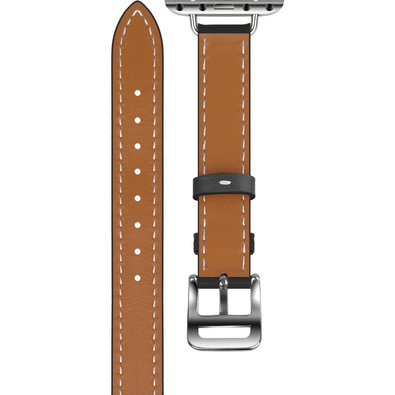 Thumbnail - Strap-it Lederarmband (Leder, Apple Watch), Uhrenarmband, Schwarz