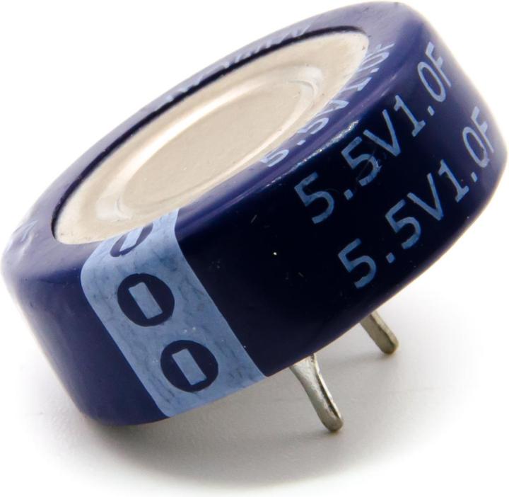 Actual product image Purecrea 1.0F 5.5V flat supercapacitor DYNACAP