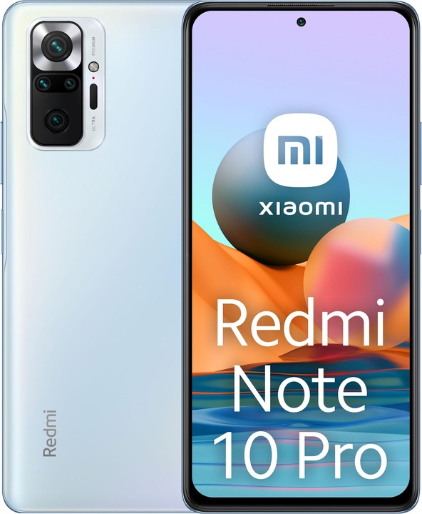 Xiaomi Redmi Note 10 Pro (128 GB, Glacier Blue, 6.67", Dual SIM, 108 Mpx, 4G)