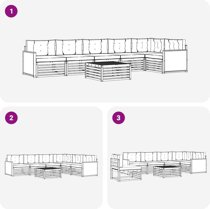 Produktbild vidaXL Outdoor-Sofa