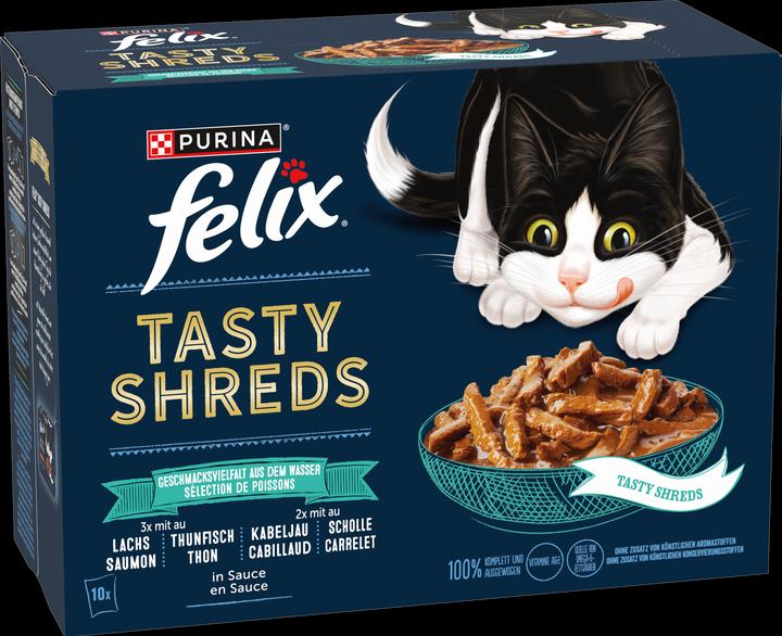 Felix Tasty Shreds (Adult, 10 Stk., 800 g)