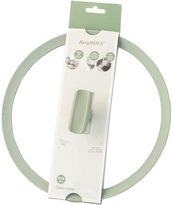 Produktbild BergHoff Glasdeckel Leo Balance Sage 28 cm, Grün, Materialtyp (28 cm, Glas)