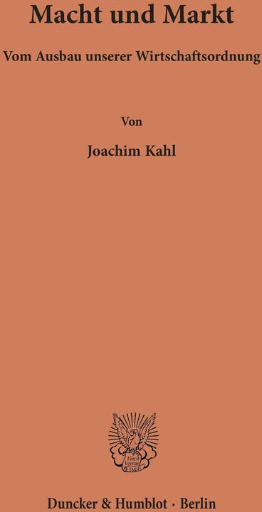 Produktbild Macht und Markt (Deutsch, Joachim Kahl, 2013)
