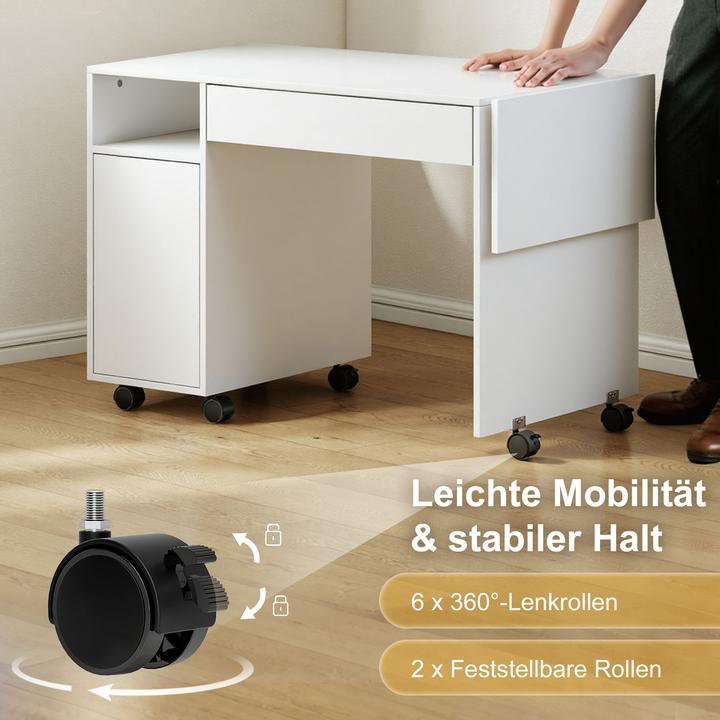 Image du produit Homcom Schreibtisch Spanplatte Weiss