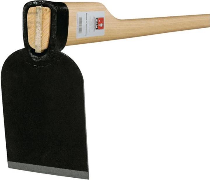 Actual product image Ideal Small hoe Blade size 145 x 95 x 100 mm forged, with ash handle Weight 1000 g