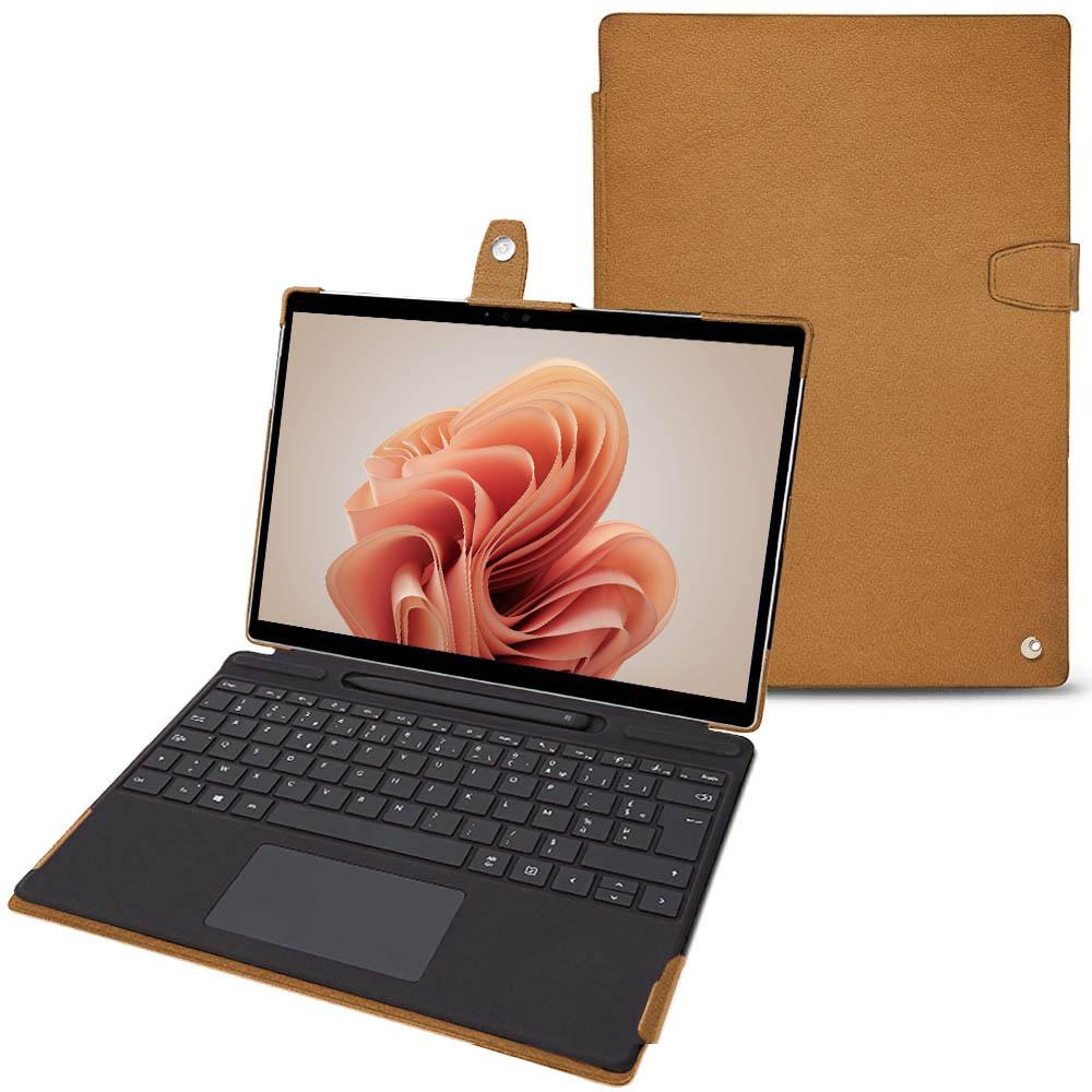 Noreve Lederschutzhülle Microsoft Surface Pro 9 (Surface Pro), Tablet Hülle, Braun