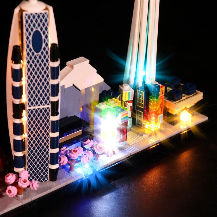 Actual product image BrickBling LED light set for LEGO Skyline Series Tokyo (21051)