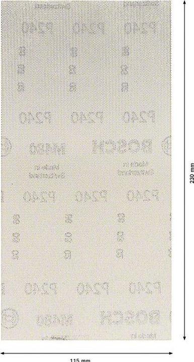 Actual product image Bosch Professional Zubehör EXPERT M480 Abrasive net, 115 x 107 mm, G 240, 50 pieces (K240)