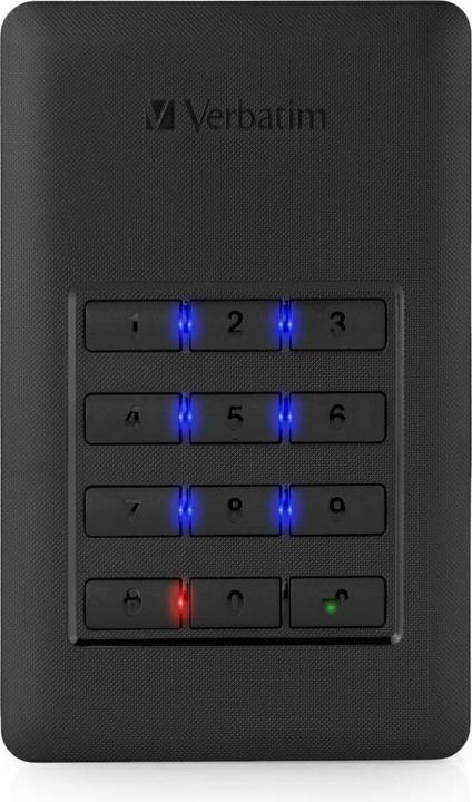 Actual product image Verbatim external HDD drive USB 3.1 Secure (1 TB)