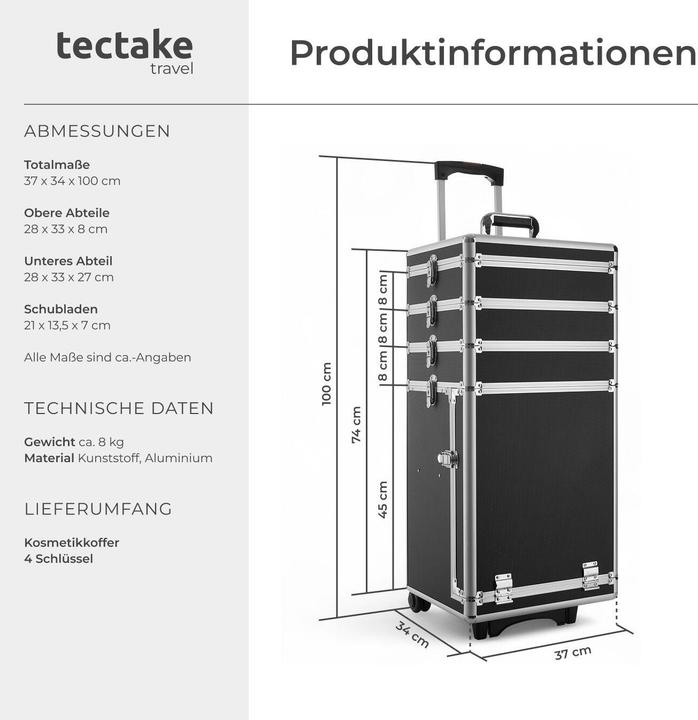 Actual product image tectake Cosmetic trolley