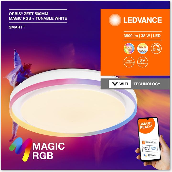 Immagine prodotto Ledvance Smart+ Orbis soffitto ZEST MAGIC RGB (1050 lm)