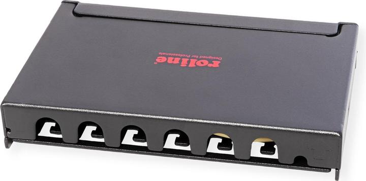 Actual product image Roline Mini patch panel 6x RJ45 shielded Cat.6A/Cl.EA, 0.5U