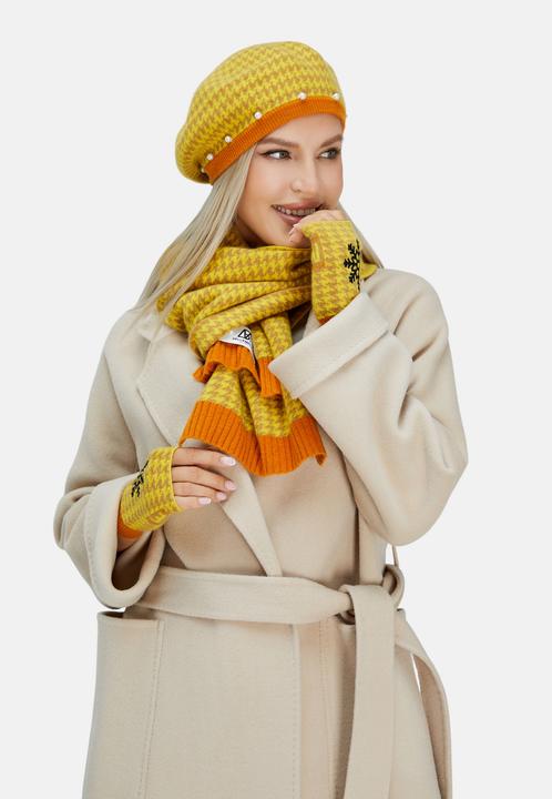 Image du produit Bellemere Hat Houndstooth Pearled Cashmere Berets (Taille unique)