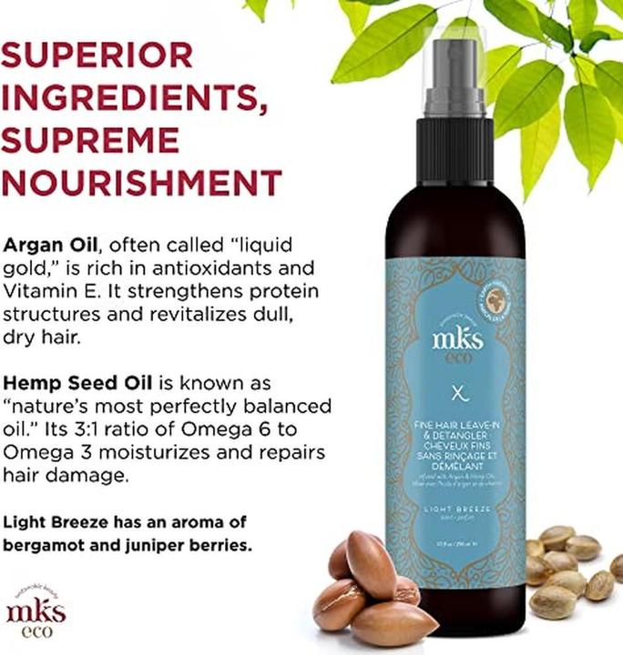Actual product image Earthly Body MKS eco X Leave-In Treatment & Detangler with Moroccan Argan Oil and Hemp Seed Oil Vegan & Cruelty F