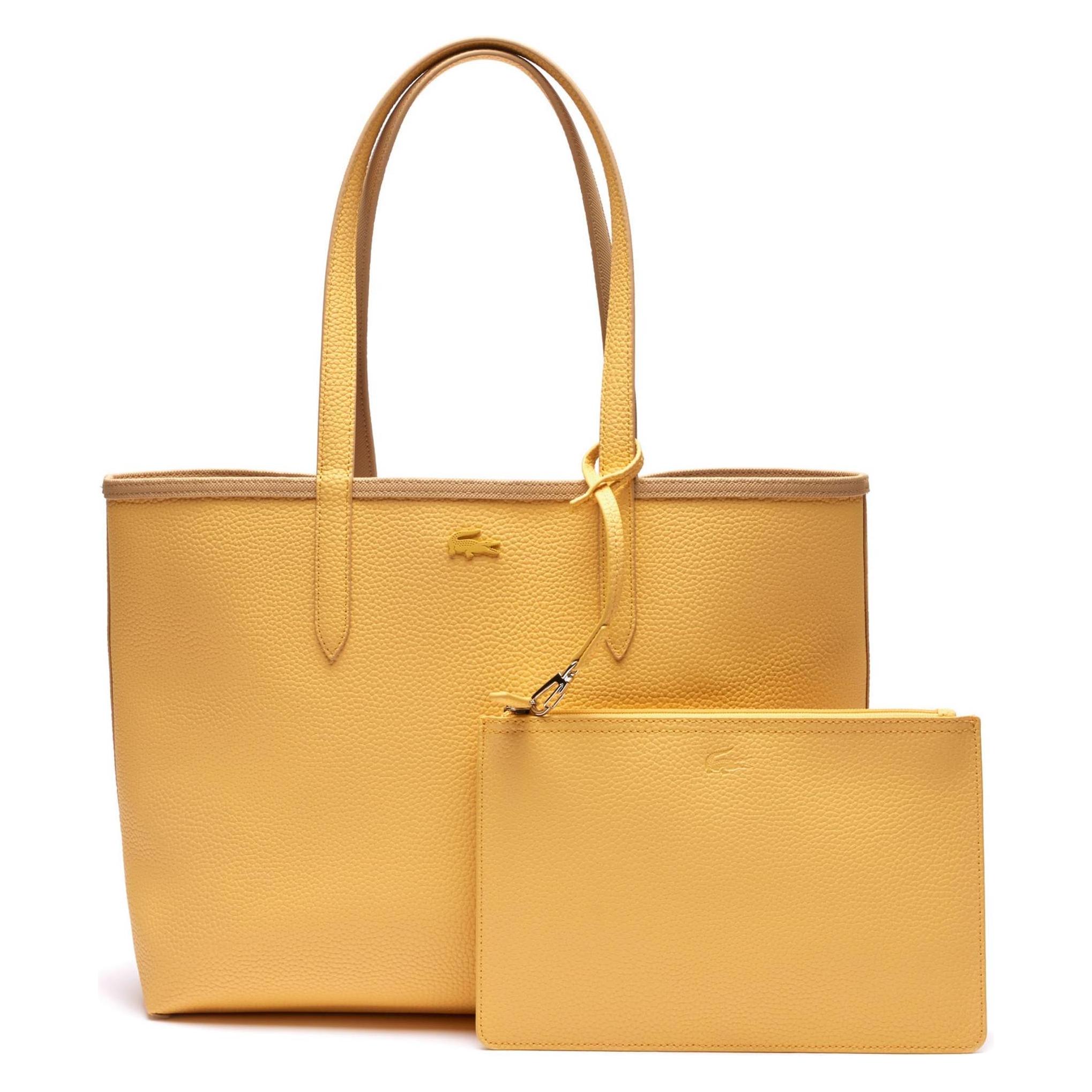 Lacoste, Damen, Tasche, Shopping Bag, Beige, Mehrfarbig