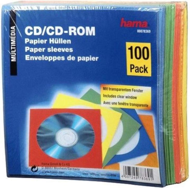 Produktbild Hama 1x100 Papierleerhüllen farblich sortiert