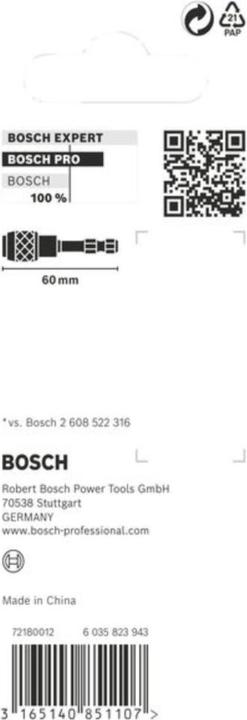 Actual product image Bosch Professional Zubehör PRO Quick Change Bit Holder Impact, 60 mm (Bit holder)