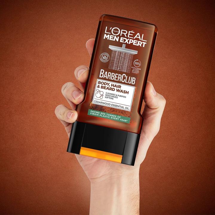 Actual product image L'Oréal Paris L'Oréal Professionnel - Men Expert Barber Club Body. Hair & Beard Wash - Shampoo for beard. hair a (300 ml)