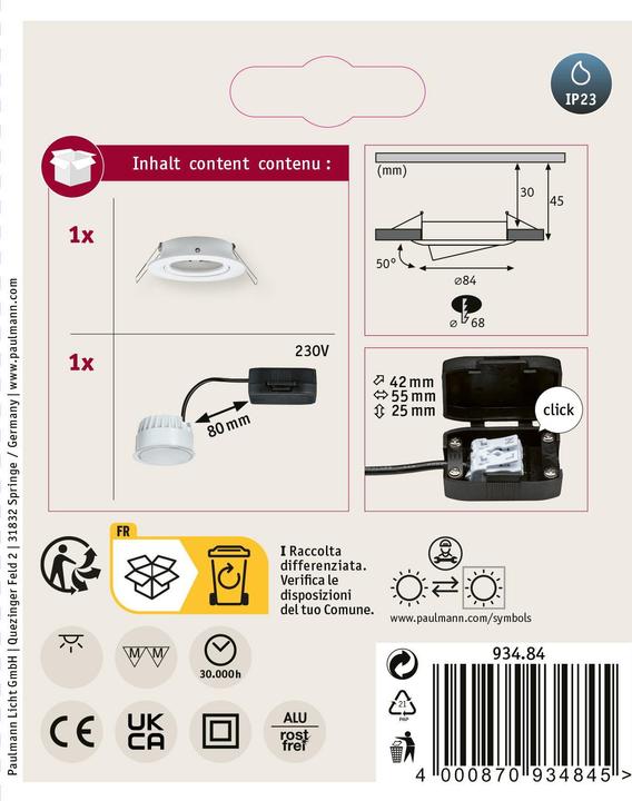 Produktbild Paulmann Einbauleuchte Nova Set (460 lm)