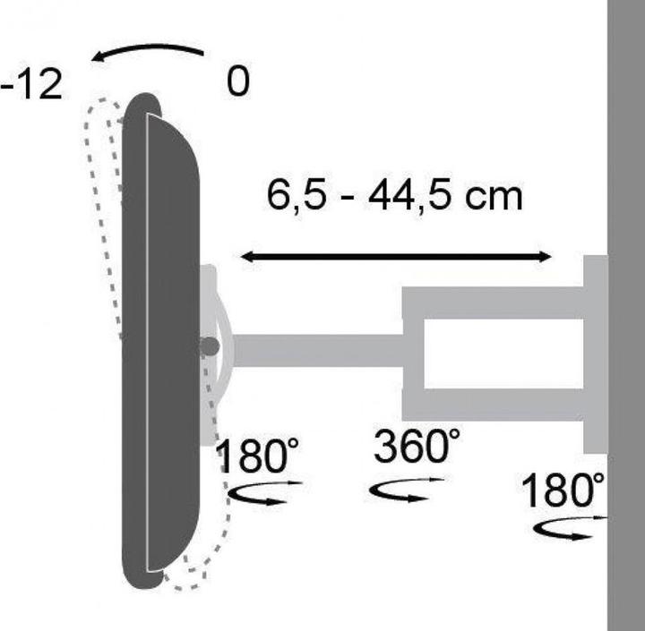Productafbeelding Techly Kantelbare muurbeugel (Muur, 37", 25 kg)