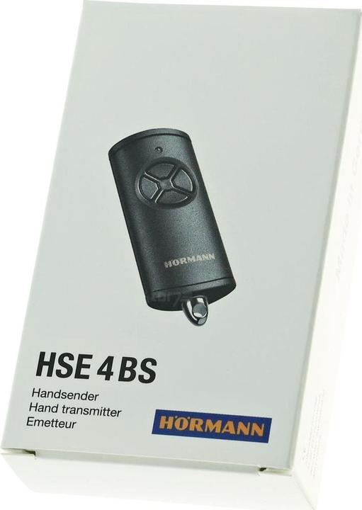 Actual product image Hörmann Hand-held transmitter HSE 4 BS, 4 commands, colour black, for garage door openers (Handheld transmitter)