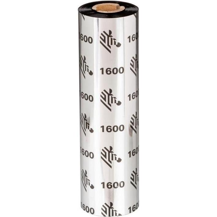 Zebra, Beschriftungsband, WAX RIBBON 110MM 1600 (11 cm, Schwarz)