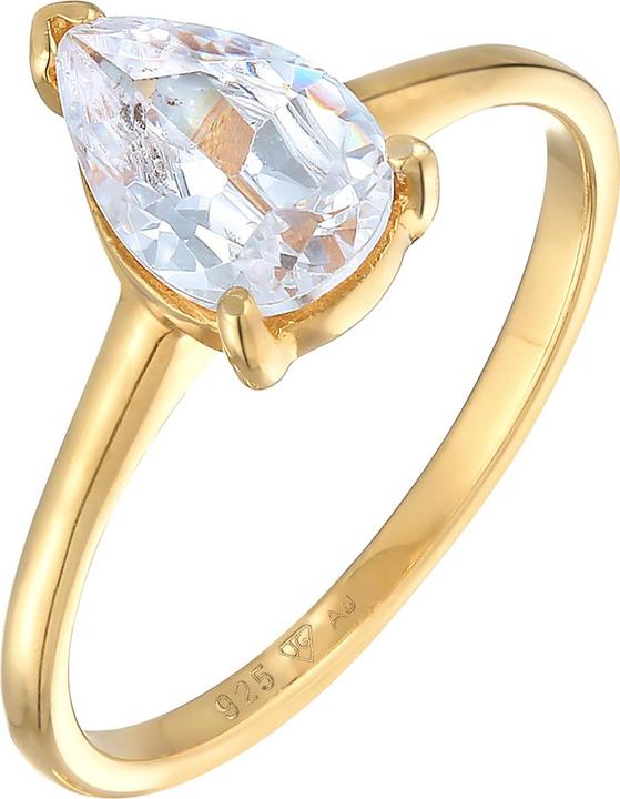 Image du produit Elli Bague cocktail, bague cristal, goutte (58, Argent 925)
