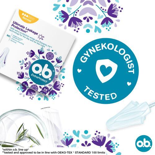 Actual product image o.b. ExtraProtect Normal tampons - Variant: 56 ks (56 x, Regular)
