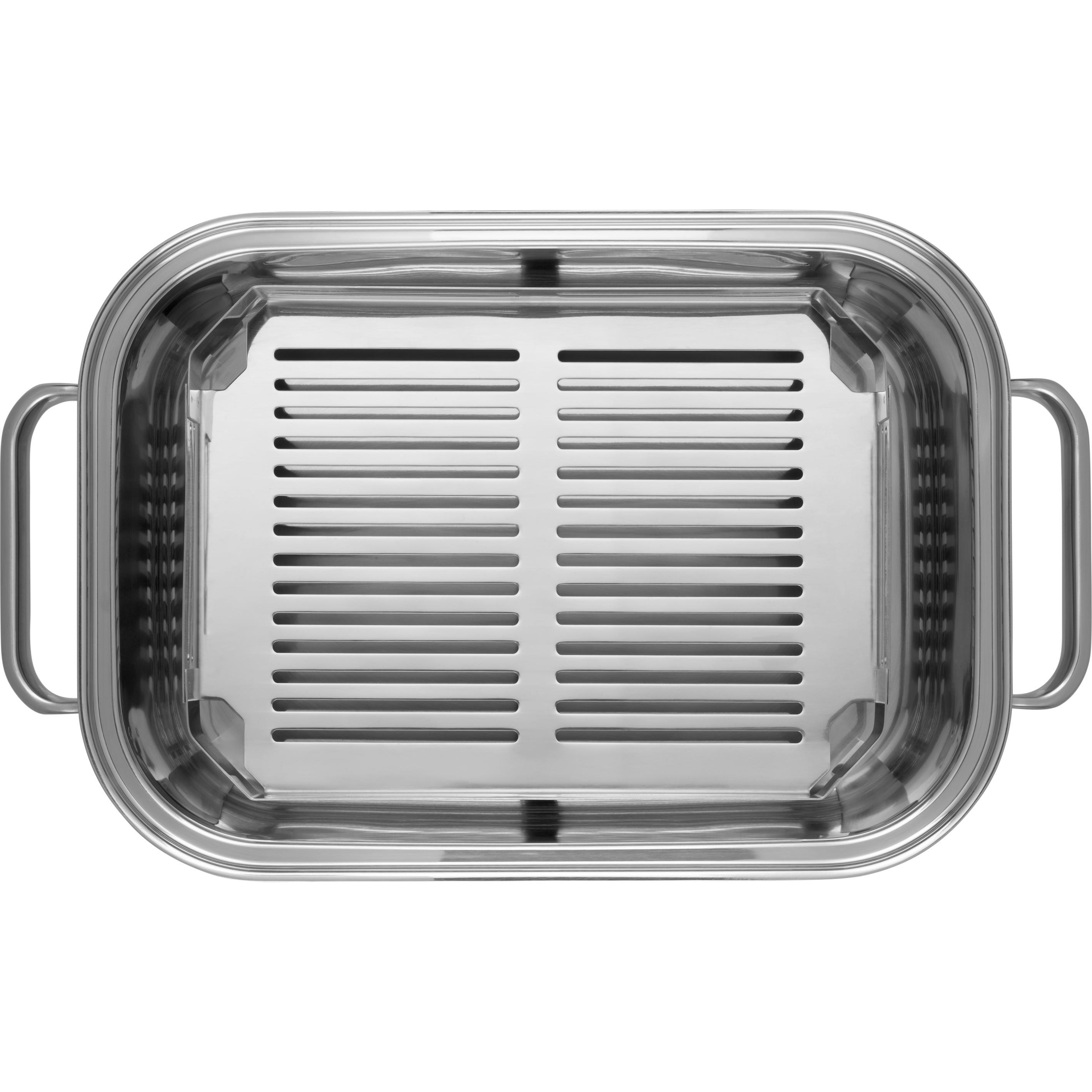 WMF Aroma Vitalis + pinze per asparagi, Padella + Pentola, Argento