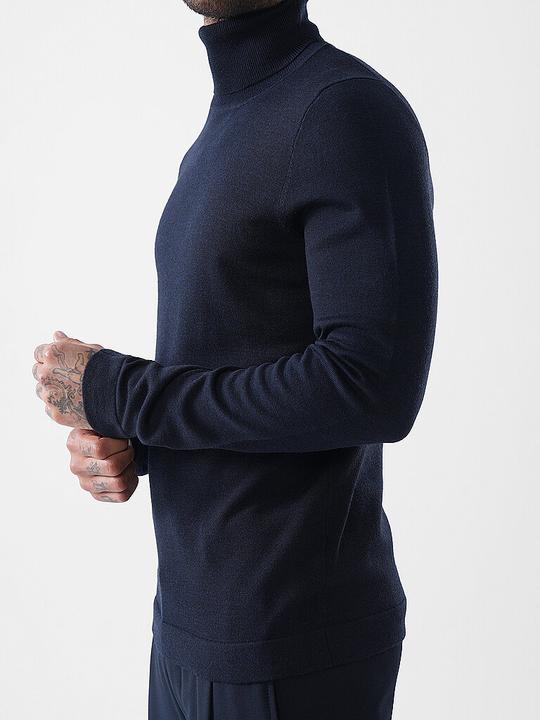 Actual product image Drykorn Turtle Neck Joey Pullover Fine Knit Blue (M)