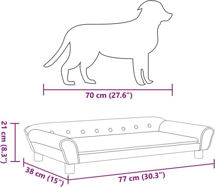 Actual product image vidaXL Hundebett (Dog)