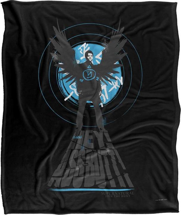Actual product image Supernatural Hey Assbutt Castiel Blanket (152 x 127 cm)