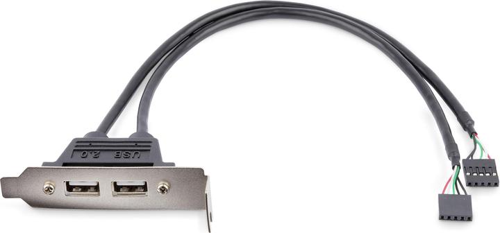 Produktbild StarTech 2 Port USB 2.0 Low Profile Slotblech - Buchse (USB-A, 2 Ports)