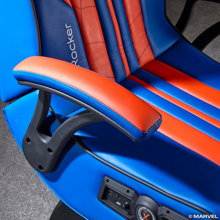 Actual product image X Rocker Fauteuil à piédestal Audio 2.1 Elite Marvel officiel Spider-Man