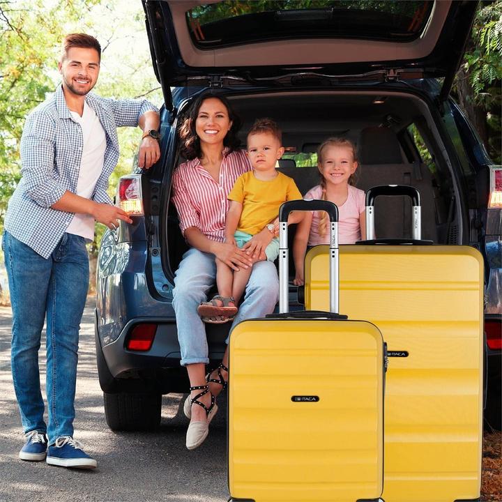 Actual product image Itaca Rigid Suitcase Set with 4 Wheels and Combination Lock