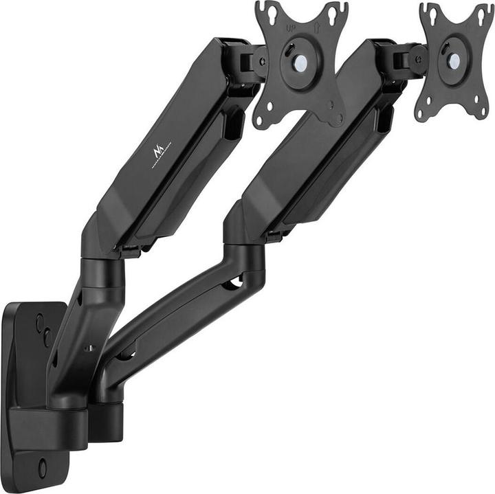 Immagine prodotto Maclean Supporto a parete per due monitor 17-32" 9kg max molla meccanica MC-988 (Muro, 32", 9 kg)