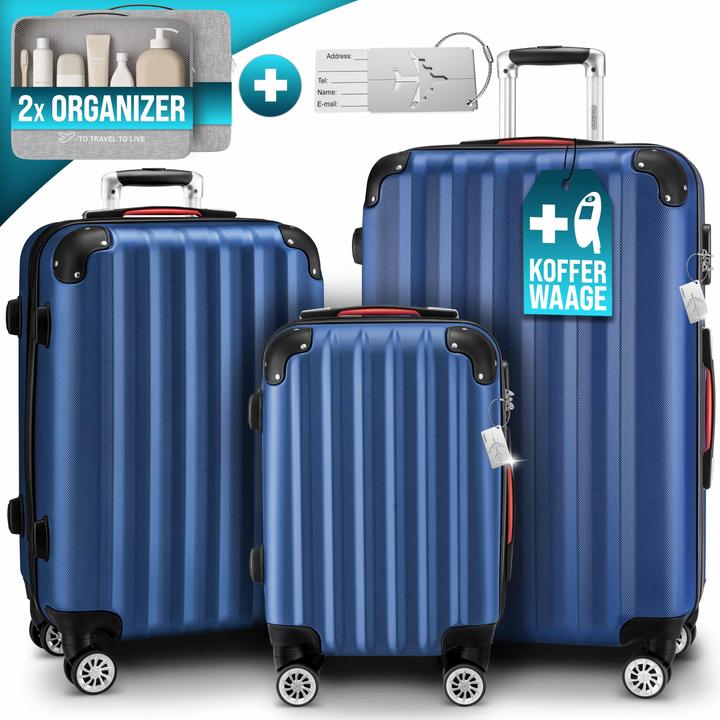 Monzana Hartschalenkoffer mit Zubehör 3er Set