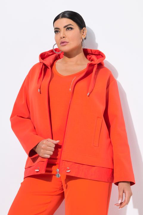 Produktbild Ulla Popken Kapuzenjacke, Bindeband, doppelter Saum (46, 48)