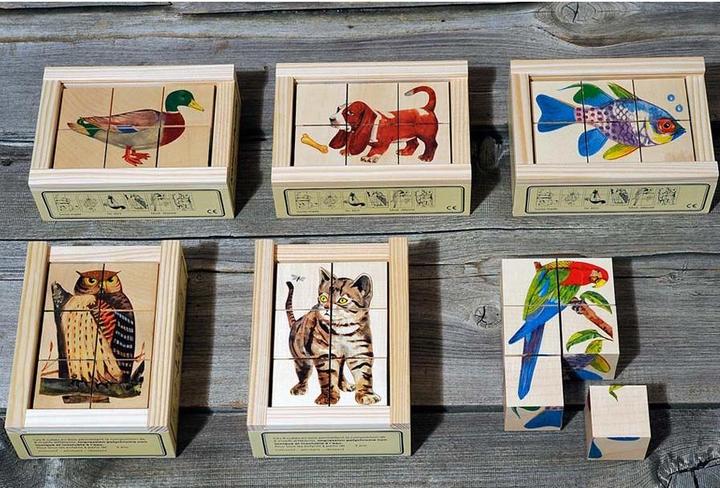 Produktbild Atelier Fischer Würfelpuzzle Tiere 6 Teile (6 Teile)