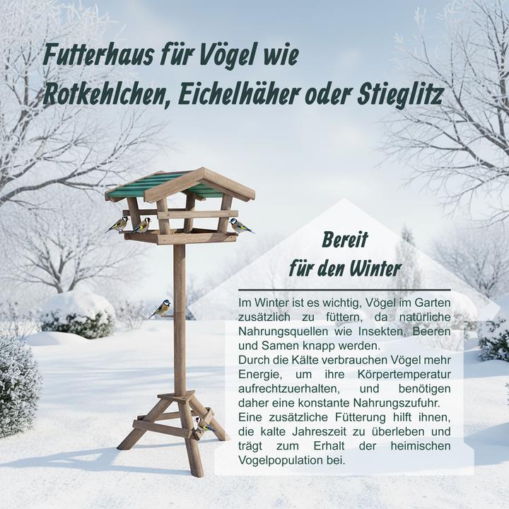 Actual product image Relaxdays Birdhouse with Stand approx 100 x 37 x 43 cm