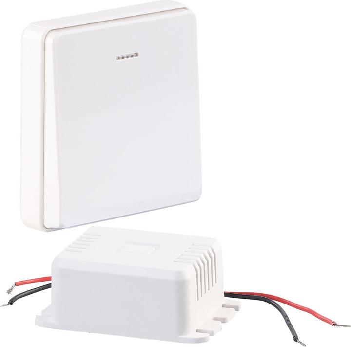 Produktbild CasaControl Einbau-Funk-Schaltmodul & kinetischer Funk-Taster (gross), bis 200 Watt