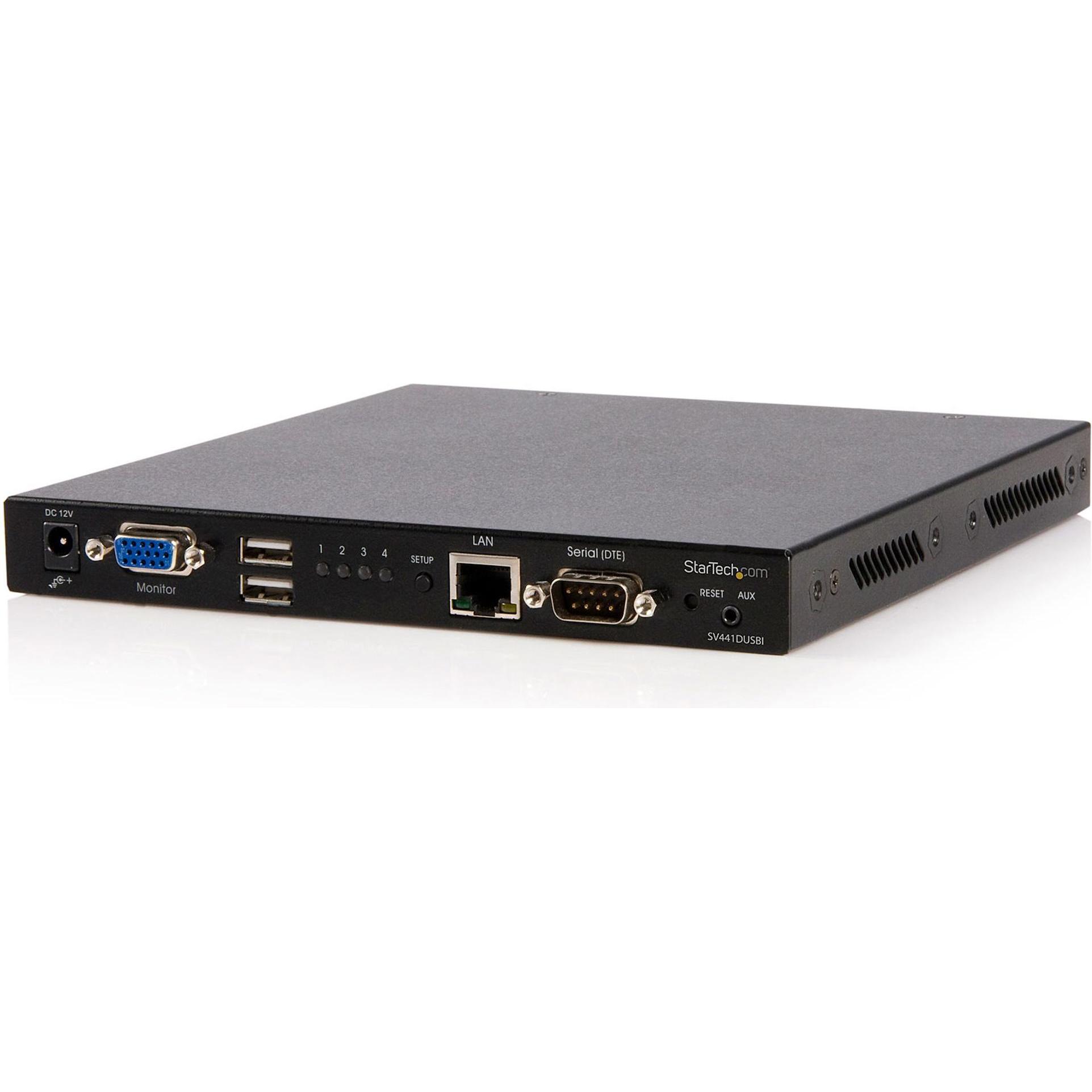 Thumbnail - StarTech 4 Port USB VGA Ip Kvm Switch, KVM Switch, Schwarz