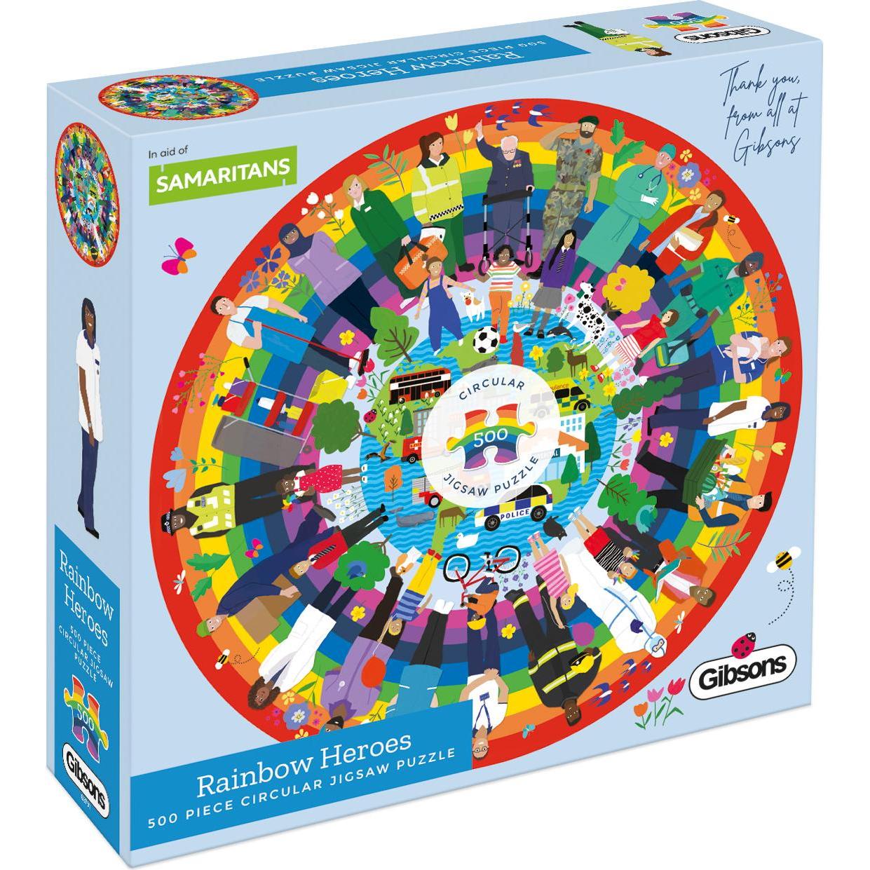 Gibsons Rainbow Heroes Rundpuzzle 500 Teile (500 Teile)