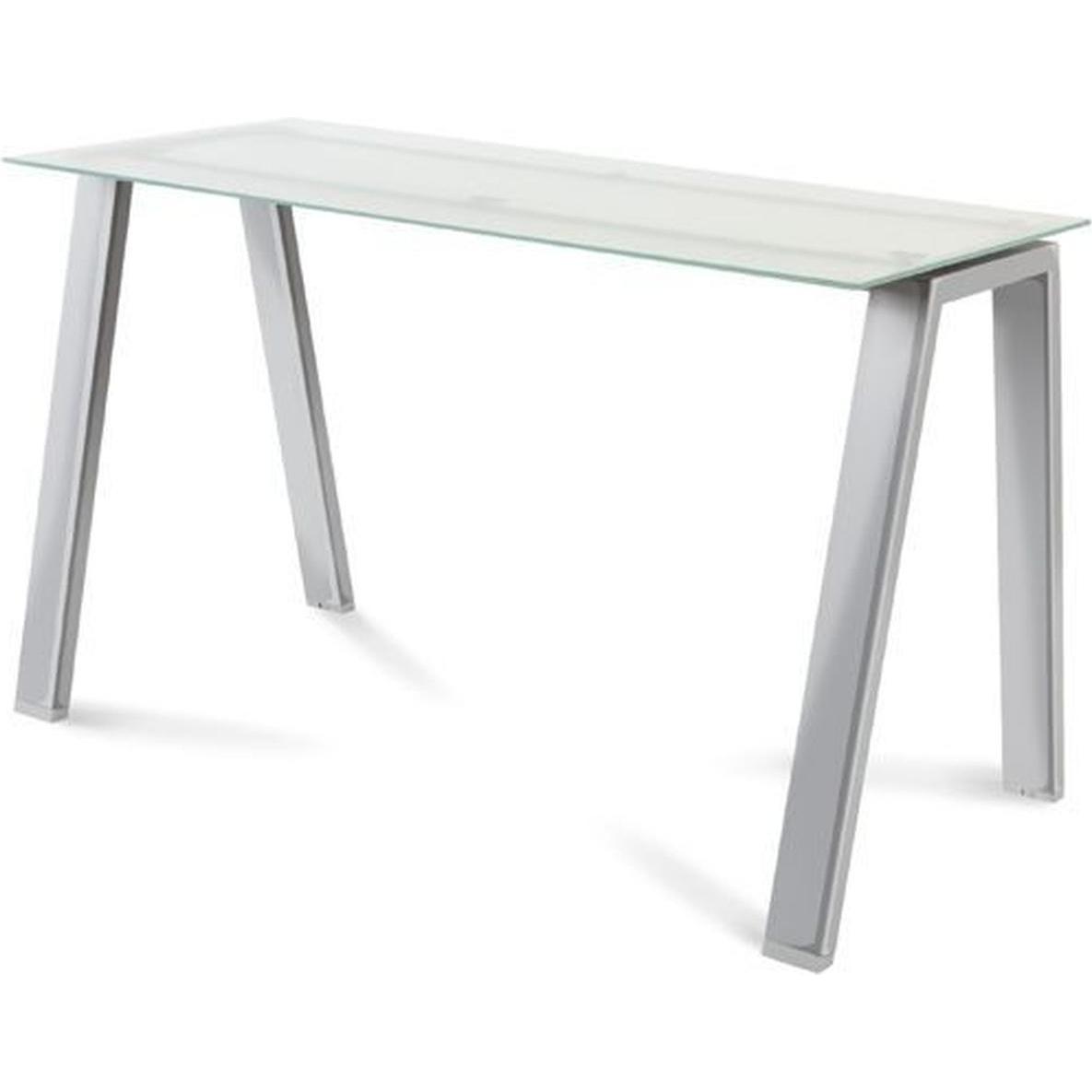 Thumbnail - Rocada, Schreibtisch, Schreibtisch Blanca BxTxH 120x60x73cm Gestell verchromt Platte Glas satiniert (120 x 60 x 73 cm)