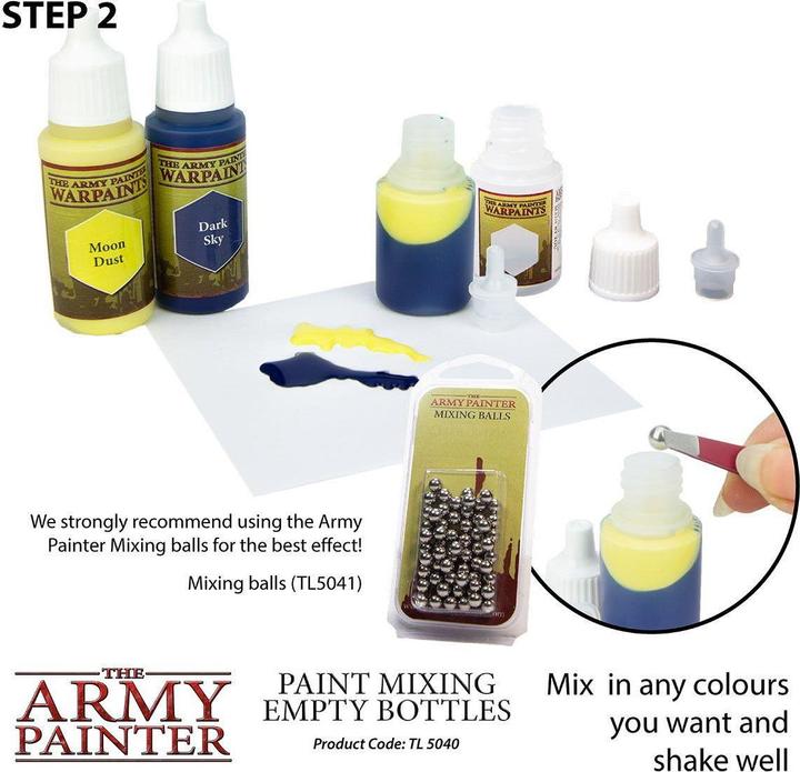 Actual product image Army Painter ARM05040 - 6 empty bottles for mixing paint