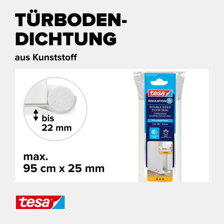 Produktbild tesa tesamoll Türbodendoppeldichtung, Türdichtung für glatte Böden