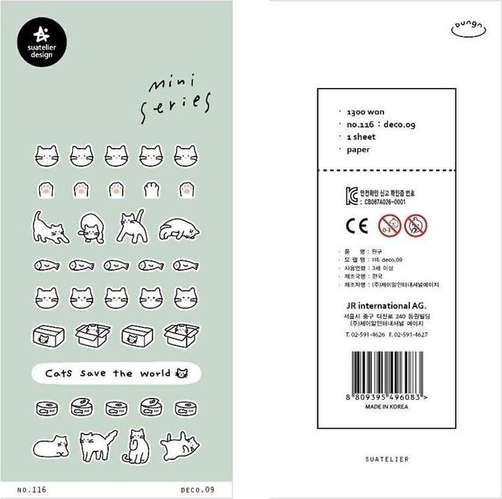 Ooly Mini-Katzen-Aufkleber